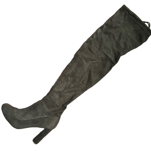 LILIANA BROWN “KENZY-6” OVER THE KNEE CHUNKY HEEL BOOT WITH DRAWSTRING SIZE 7.5 - Picture 8 of 11